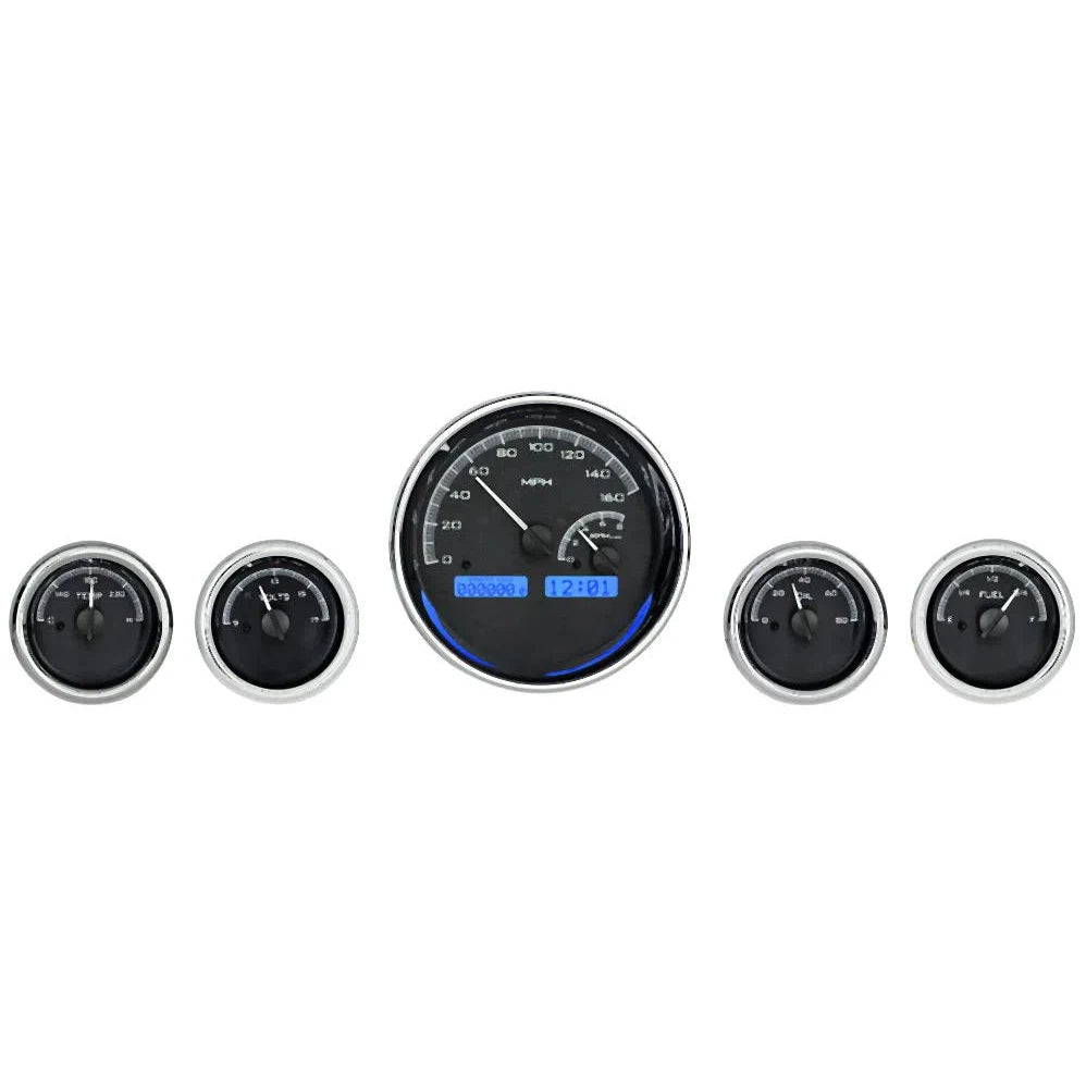 Dakota Digital VHX Universal Gauge Kit VHX-1022-Black Universal Gauge Kit with Blue Display VHX-1022-K-B-Lionparts Powersports