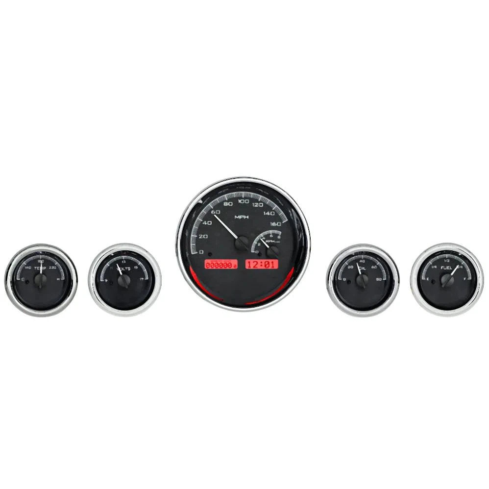 Dakota Digital VHX Universal Gauge Kit VHX-1022-Black Universal Gauge Kit with Red Display VHX-1022-K-R-Lionparts Powersports