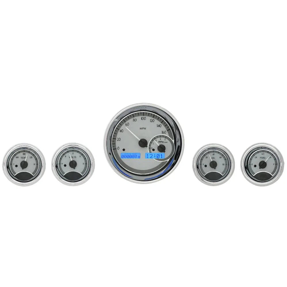 Dakota Digital VHX Universal Gauge Kit VHX-1022-Silver Universal Gauge Kit with Blue Display VHX-1022-S-B-Lionparts Powersports