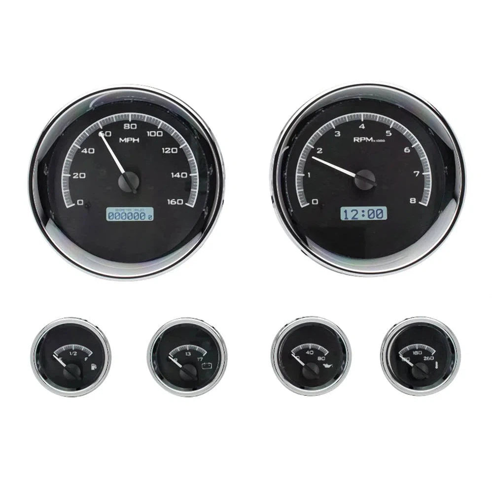 Dakota Digital VHX Universal Gauge Kit VHX-1024-Black Universal Gauge Kit with White Display VHX-1024-K-W-Lionparts Powersports