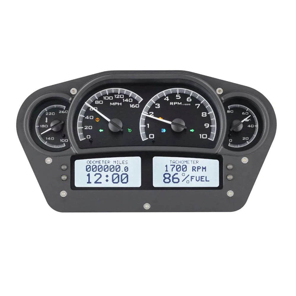 Dakota Digital VHX Universal Gauge Kit VHX-1100-Black Universal Gauge Kit with White Display VHX-1100-K-W-Lionparts Powersports