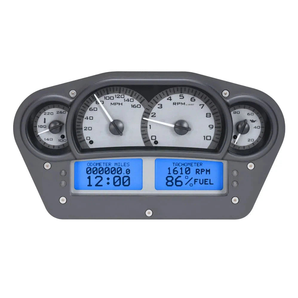 Dakota Digital VHX Universal Gauge Kit VHX-1100-Silver Universal Gauge Kit with Blue Display VHX-1100-S-B-Lionparts Powersports