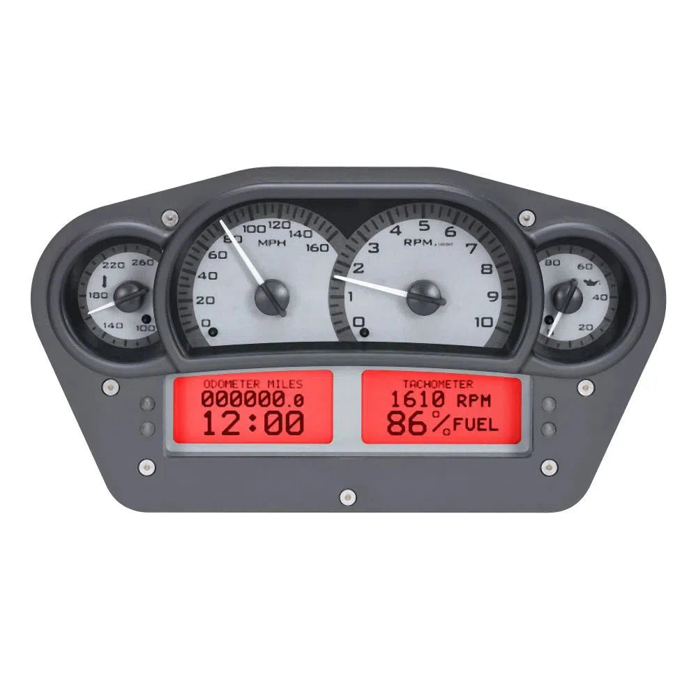 Dakota Digital VHX Universal Gauge Kit VHX-1100-Silver Universal Gauge Kit with Red Display VHX-1100-S-R-Lionparts Powersports