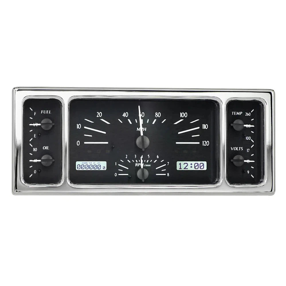 Dakota Digital 1935-1936 Ford Car VHX Gauge Kit VHX-35F-Black Panel Gauge Kit with White Display VHX-35F-K-W-Lionparts Powersports