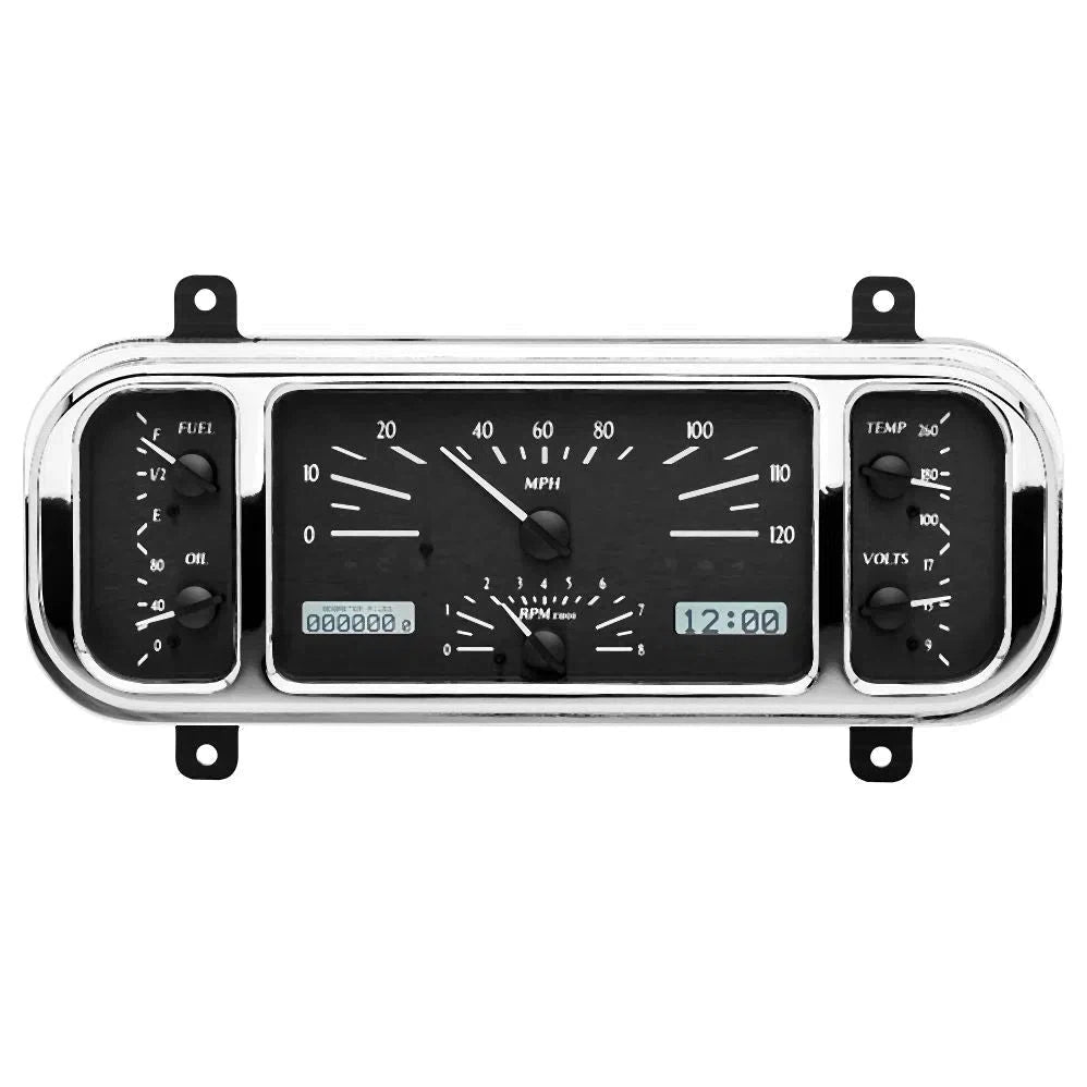 Dakota Digital 1937-1938 Chevrolet Car VHX Gauge Kit VHX-37C-Black Panel Gauge Kit with White Display VHX-37C-K-W-Lionparts Powersports