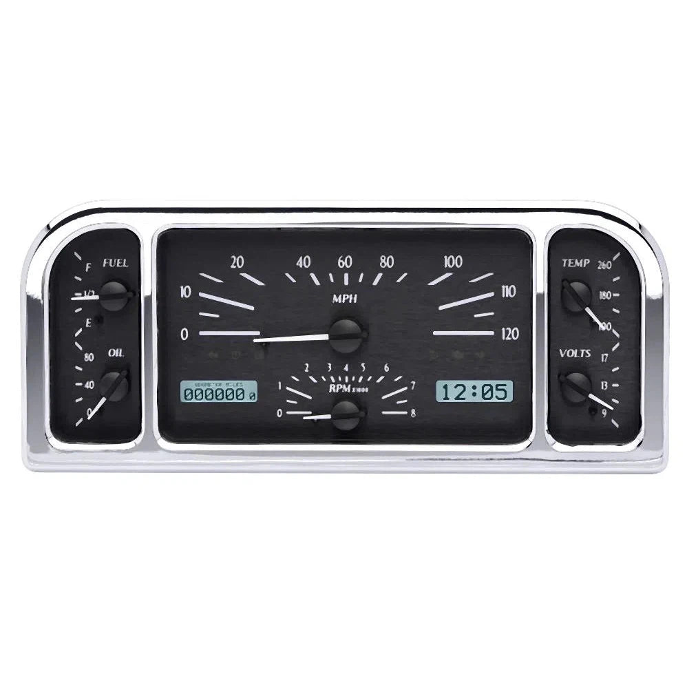 Dakota Digital 1937-1938 Ford Car VHX Gauge Kit VHX-37F-Black Panel Gauge Kit with White Display VHX-37F-K-W-Lionparts Powersports