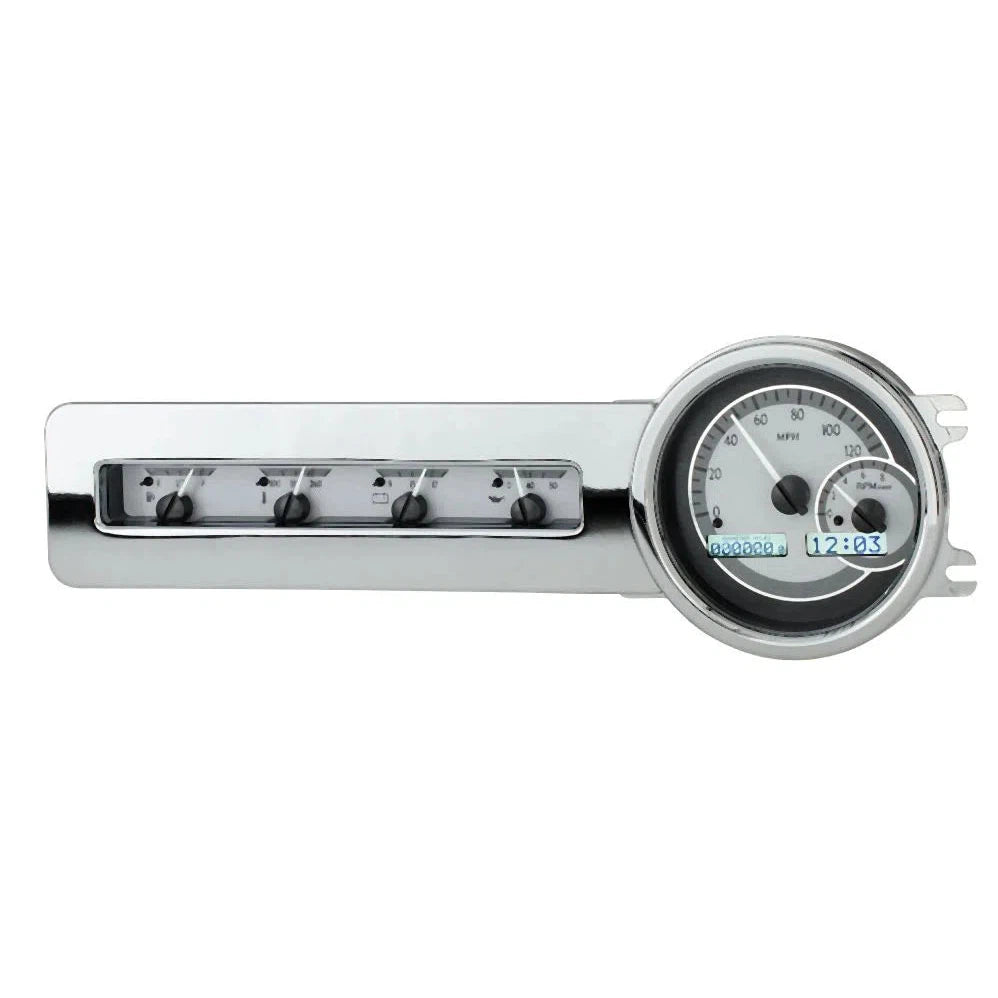 Dakota Digital 1941-1948 Chevrolet Car VHX Gauge Kit VHX-41C-Silver Gauge Kit with White Display VHX-41C-S-W-Lionparts Powersports