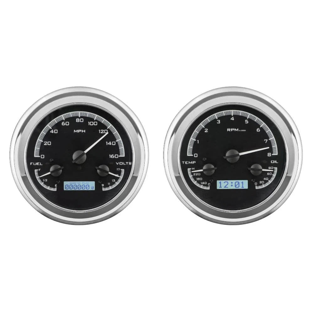 Dakota Digital 1947-1953 Chevrolet Truck VHX Gauge Kit VHX-47C-PU-Black Panel Gauge Kit with White Display VHX-47C-PU-K-W-Lionparts Powersports