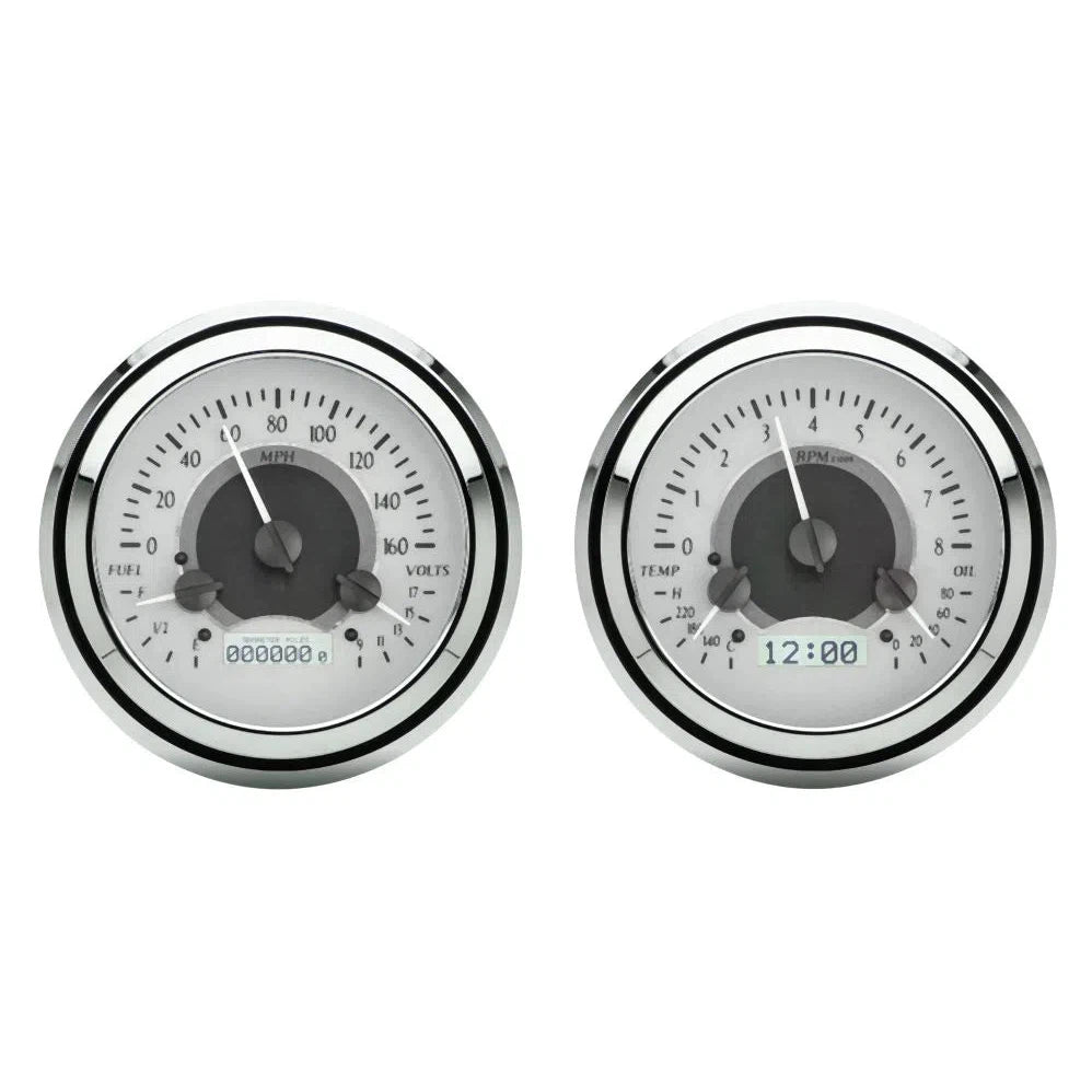 Dakota Digital 1947-1953 Chevrolet Truck VHX Gauge Kit VHX-47C-PU-Silver Gauge Kit with White Display VHX-47C-PU-S-W-Lionparts Powersports