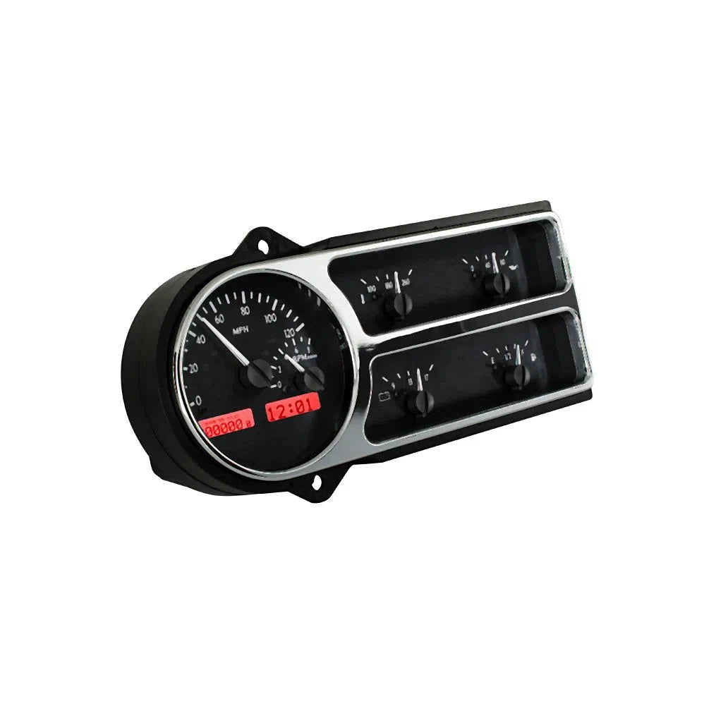 Dakota Digital 1948-1950 Ford Truck VHX Gauge Kit VHX-48F-PU-Black Panel Gauge Kit with Red Display VHX-48F-PU-K-R-Lionparts Powersports