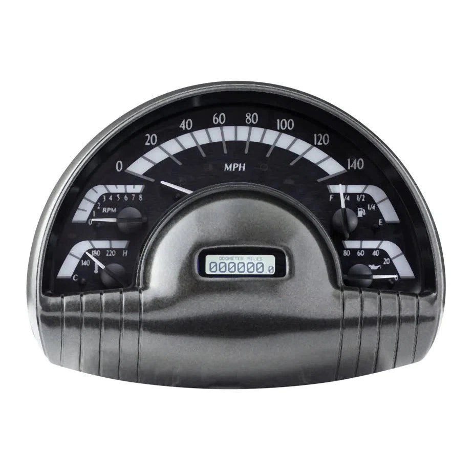 Dakota Digital 1949-1950 Oldsmobile VHX Gauge Kit VHX-49O-Black Panel Gauge Kit with White Display VHX-49O-K-W-Lionparts Powersports