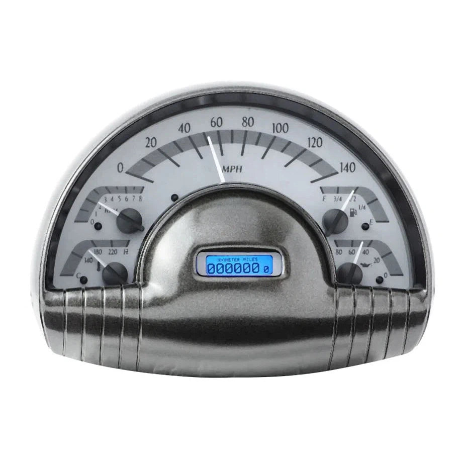 Dakota Digital 1949-1950 Oldsmobile VHX Gauge Kit VHX-49O-Silver Gauge Kit with Blue Display VHX-49O-S-B-Lionparts Powersports