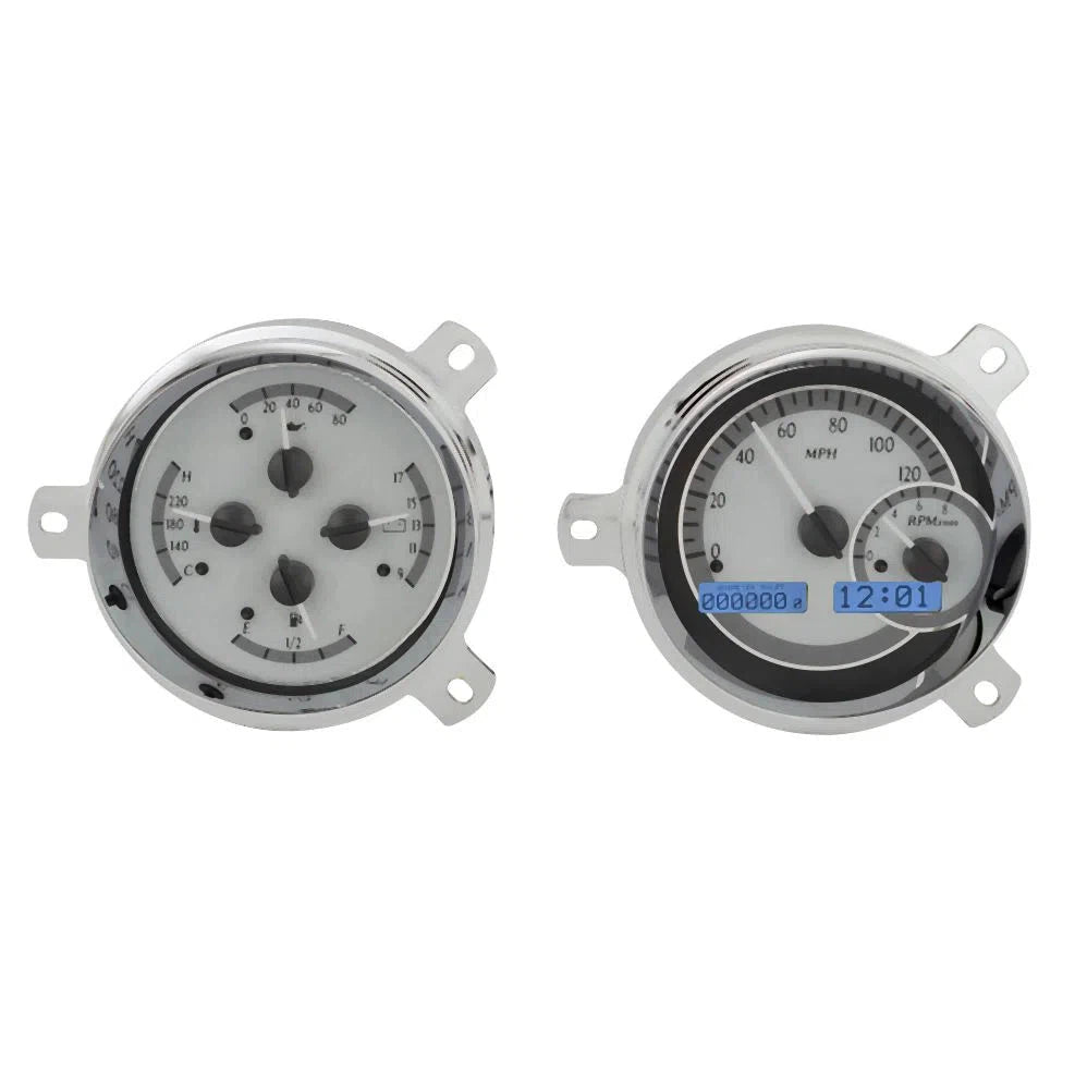 Dakota Digital 1951-1952 Chevrolet Car VHX Gauge Kit VHX-51C-Silver Gauge Kit with Blue Display VHX-51C-S-B-Lionparts Powersports