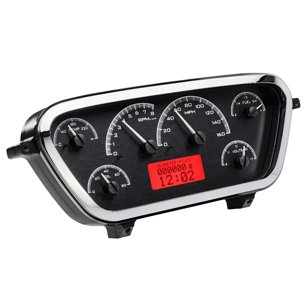 Dakota Digital 1953-1955 Ford F100 VHX Gauge Kit VHX-53F-PU-Black Panel Gauge Kit with Red Display VHX-53F-PU-K-R-Lionparts Powersports