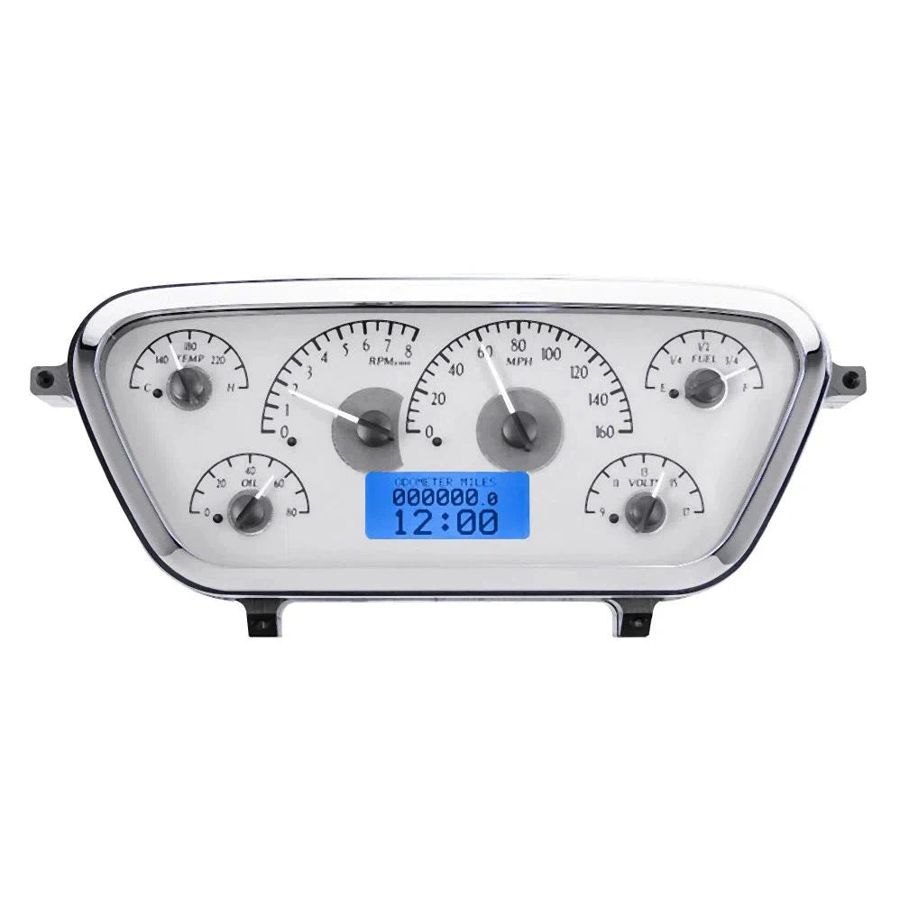 Dakota Digital 1953-1955 Ford F100 VHX Gauge Kit VHX-53F-PU-Silver Gauge Kit with Blue Display VHX-53F-PU-S-B-Lionparts Powersports