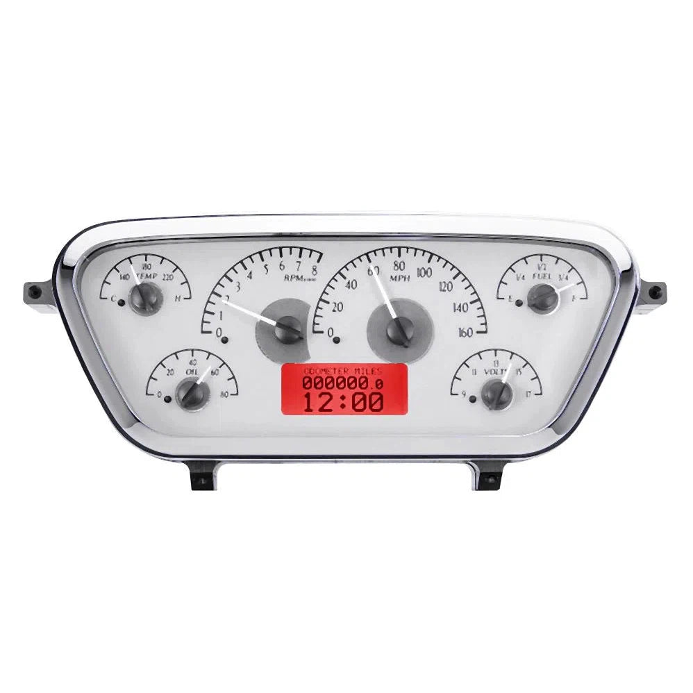 Dakota Digital 1953-1955 Ford F100 VHX Gauge Kit VHX-53F-PU-Silver Gauge Kit with Red Display VHX-53F-PU-S-R-Lionparts Powersports