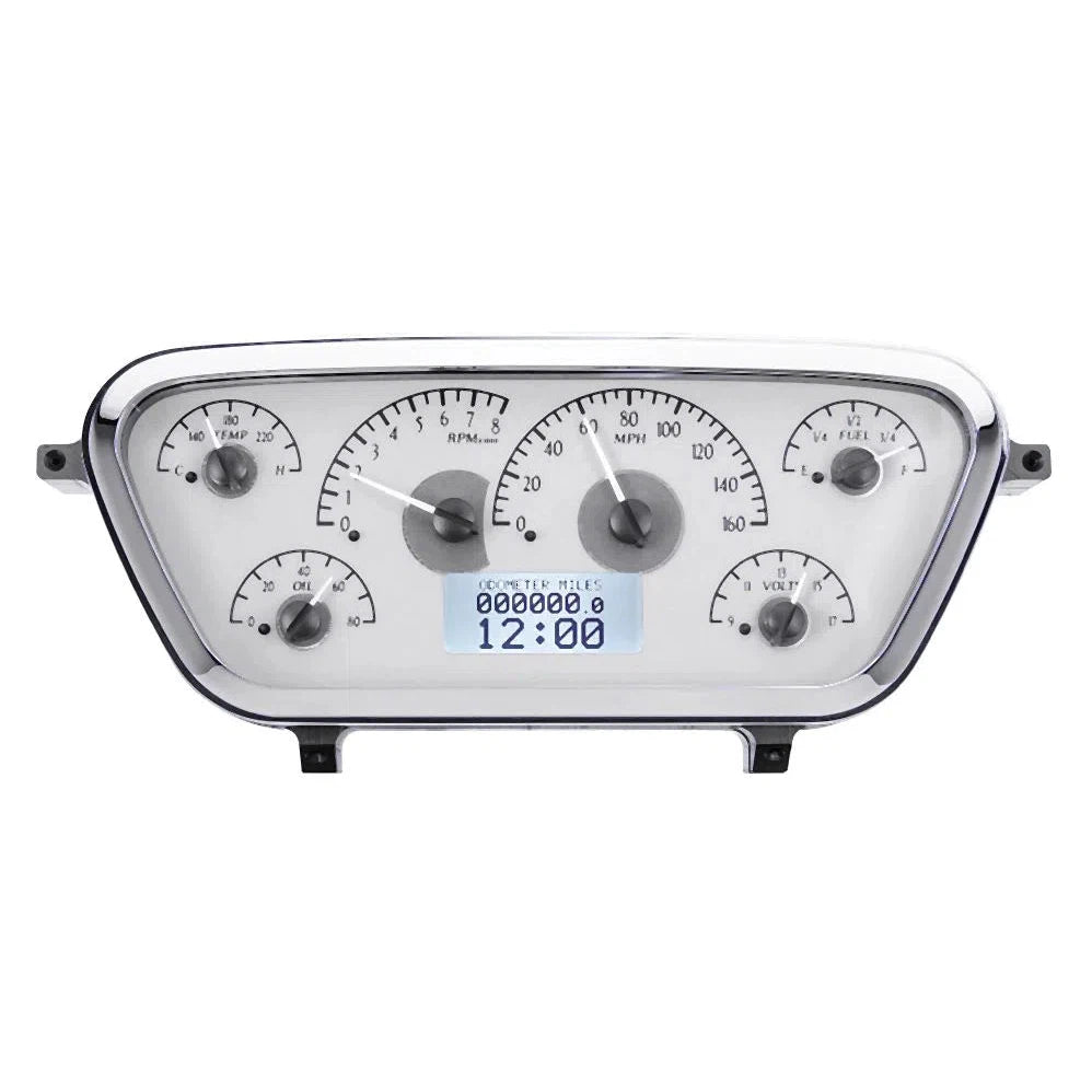 Dakota Digital 1953-1955 Ford F100 VHX Gauge Kit VHX-53F-PU-Silver Gauge Kit with White Display VHX-53F-PU-S-W-Lionparts Powersports