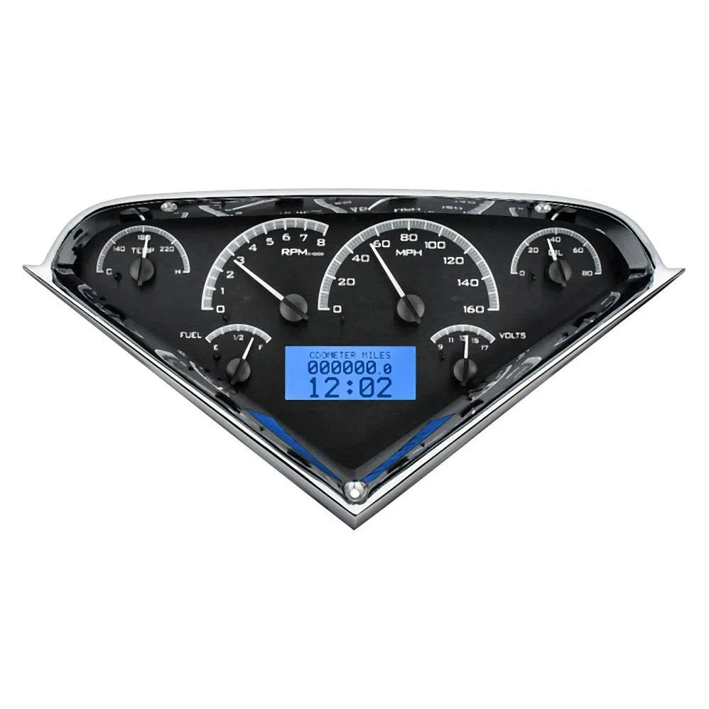 Dakota Digital 1955-1959 Chevrolet Pickup VHX Gauge Kit VHX-55C-PU-Black Panel Gauge Kit with Blue Display VHX-55C-PU-K-B-Lionparts Powersports