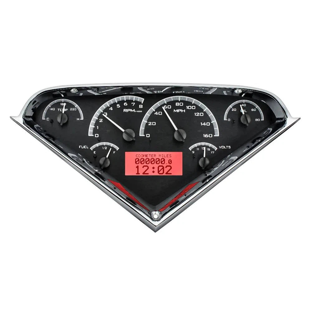 Dakota Digital 1955-1959 Chevrolet Pickup VHX Gauge Kit VHX-55C-PU-Black Panel Gauge Kit with Red Display VHX-55C-PU-K-R-Lionparts Powersports