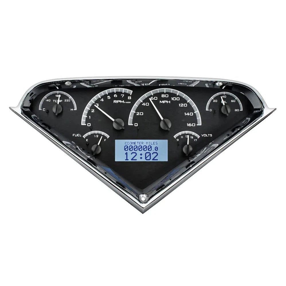 Dakota Digital 1955-1959 Chevrolet Pickup VHX Gauge Kit VHX-55C-PU-Black Panel Gauge Kit with White Display VHX-55C-PU-K-W-Lionparts Powersports