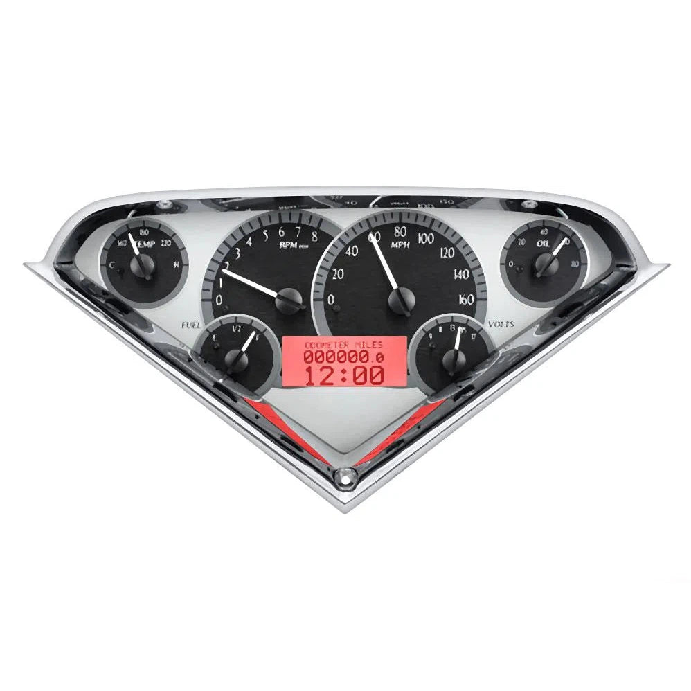 Dakota Digital 1955-1959 Chevrolet Pickup VHX Gauge Kit VHX-55C-PU-Silver Gauge Kit with Red Display VHX-55C-PU-S-R-Lionparts Powersports