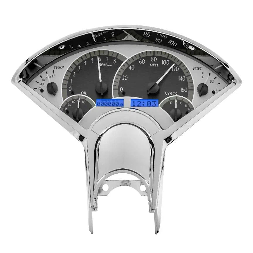 Dakota Digital 1955-1956 Chevrolet Car VHX Gauge Kit VHX-55C-Silver Gauge Kit with Blue Display VHX-55C-S-B-Lionparts Powersports