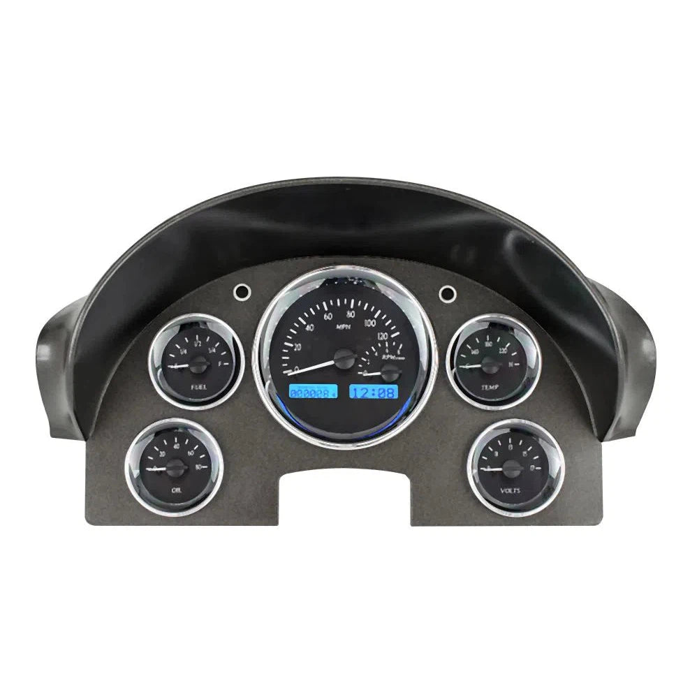 Dakota Digital 1956 Ford Car VHX Gauge Kit VHX-56F-Black Panel Gauge Kit with Blue Display VHX-56F-K-B-Lionparts Powersports