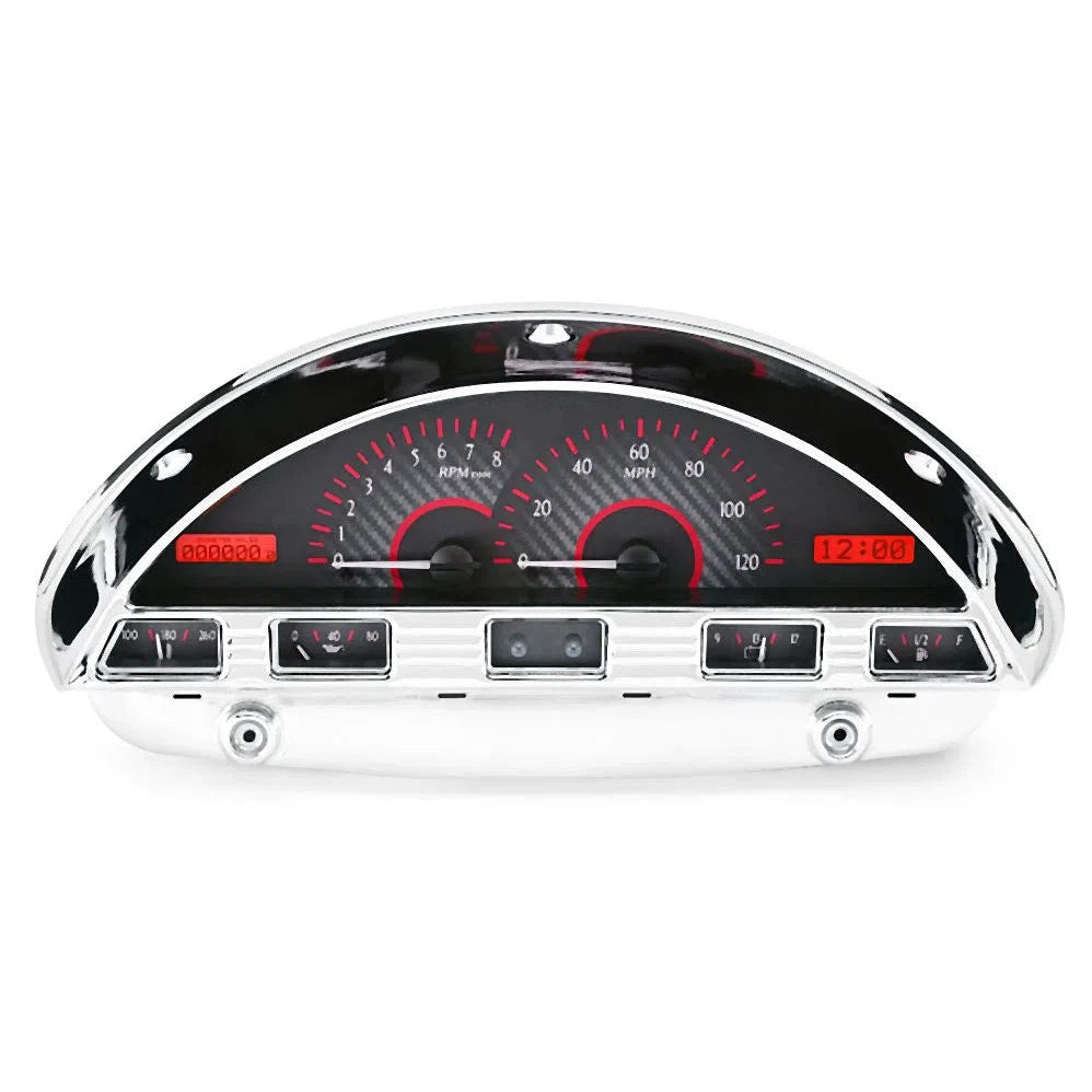 Dakota Digital 1956 Ford F100 VHX Gauge Kit VHX-56F-PU-Carbon Fiber Gauge Kit with Red Display VHX-56F-PU-C-R-Lionparts Powersports