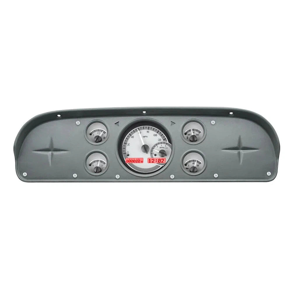 Dakota Digital 1957-1960 Ford Pickup VHX Gauge Kit VHX-57F-PU-Silver Gauge Kit with Red Display VHX-57F-PU-S-R-Lionparts Powersports