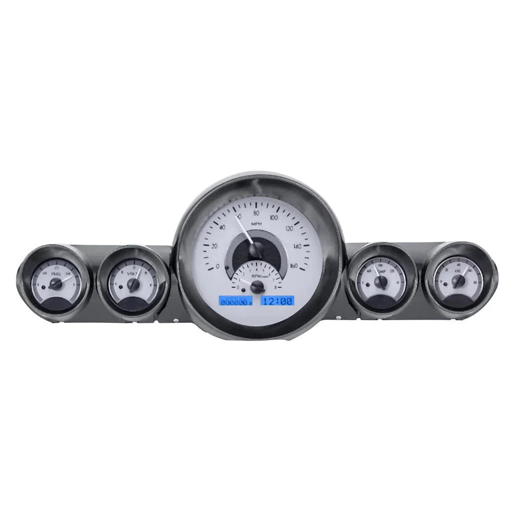 Dakota Digital 1959-1960 Chevrolet Impala VHX Gauge Kit VHX-59C-IMP-Silver Gauge Kit with Blue Display VHX-59C-IMP-S-B-Lionparts Powersports