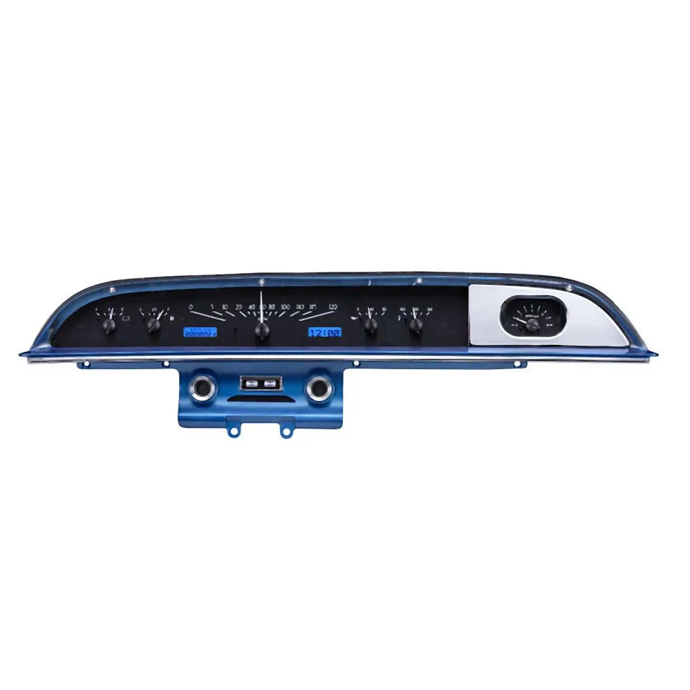 Dakota Digital 1960 Ford VHX Gauge Kit VHX-60F-GAL-Black Panel Gauge Kit with Blue Display VHX-60F-GAL-K-B-Lionparts Powersports