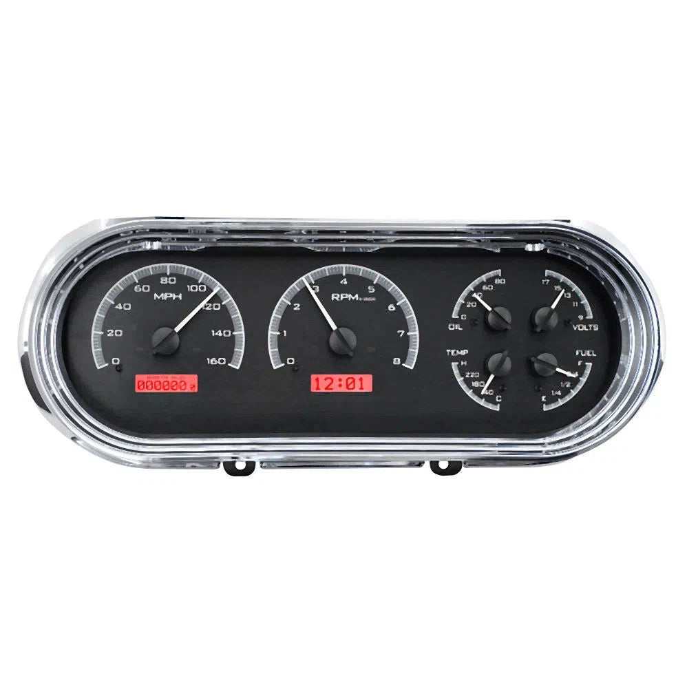 Dakota Digital 1963-1965 Chevrolet Nova VHX Gauge Kit VHX-63C-NOV-Black Panel Gauge Kit with Red Display VHX-63C-NOV-K-R-Lionparts Powersports