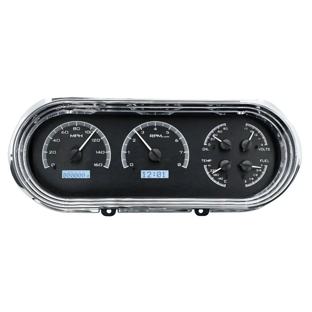 Dakota Digital 1963-1965 Chevrolet Nova VHX Gauge Kit VHX-63C-NOV-Black Panel Gauge Kit with White Display VHX-63C-NOV-K-W-Lionparts Powersports