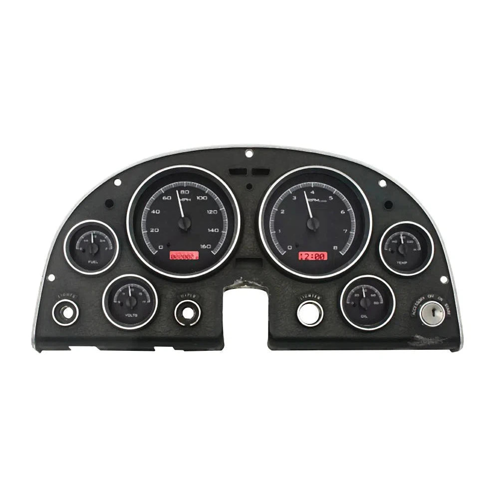 Dakota Digital 1963-1967 Chevrolet Corvette VHX Gauge Kit VHX-63C-VET-Black Panel Gauge Kit with Red Display VHX-63C-VET-K-R-Lionparts Powersports