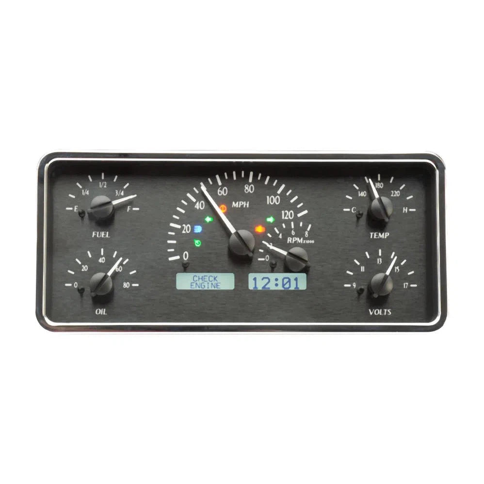 Dakota Digital 1963-1972 Jeep Wagoneer / J-Trucks VHX Gauge Kit VHX-63J-WAG-Black Panel Gauge Kit with White Display VHX-63J-WAG-K-W-Lionparts Powersports