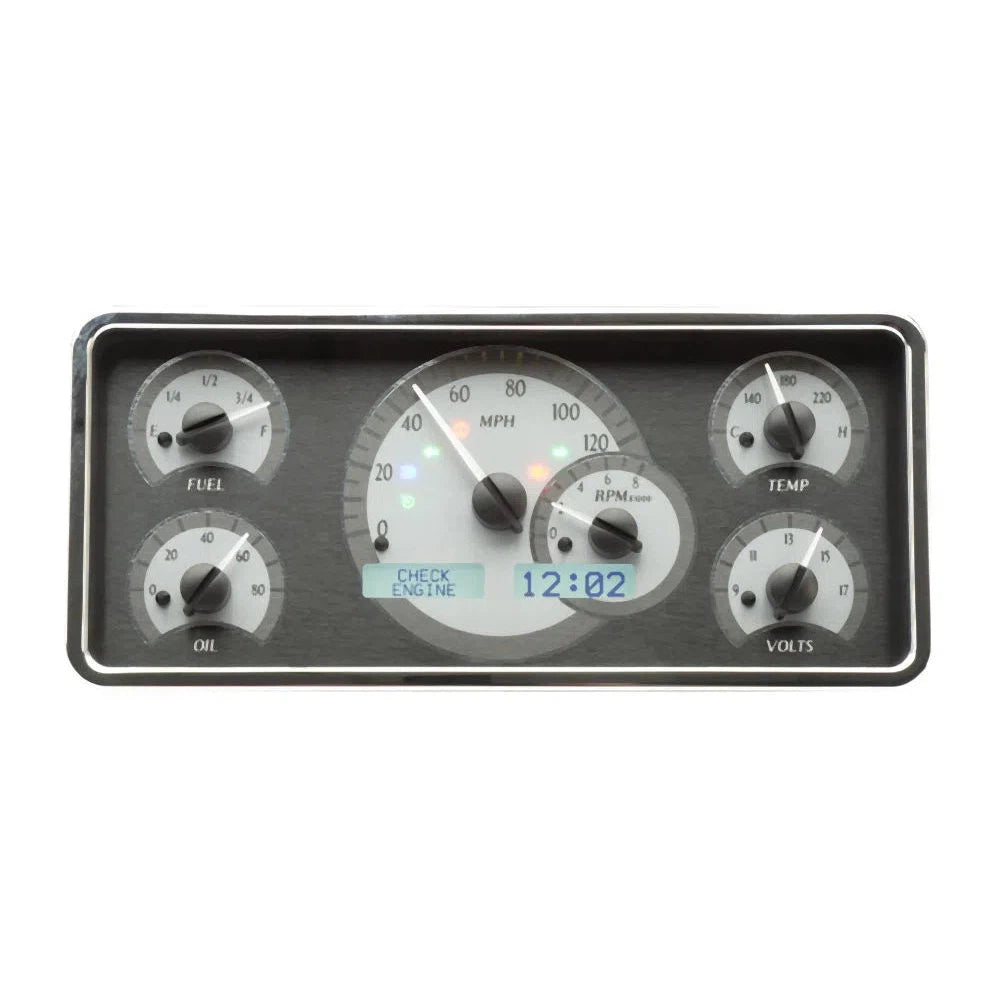 Dakota Digital 1963-1972 Jeep Wagoneer / J-Trucks VHX Gauge Kit VHX-63J-WAG-Silver Gauge Kit with White Display VHX-63J-WAG-S-W-Lionparts Powersports