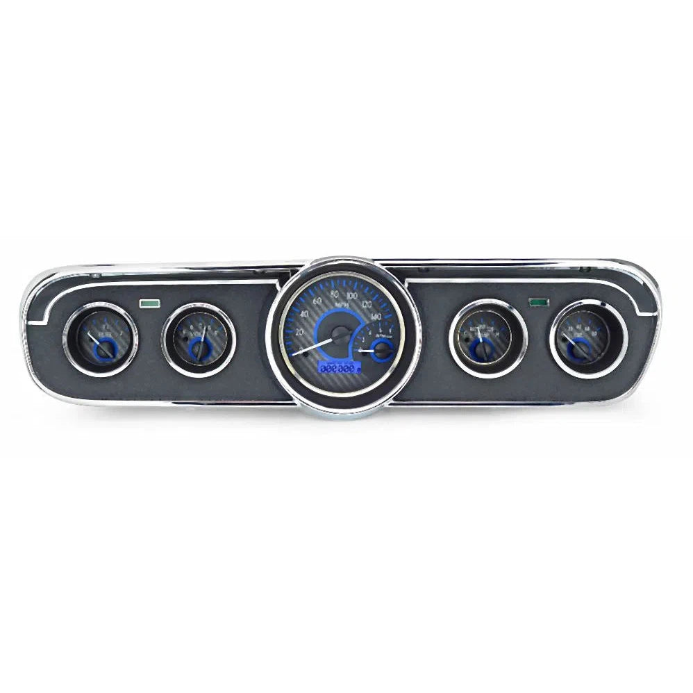 Dakota Digital 1965-1966 Ford Mustang VHX Gauge Kit VHX-65F-MUS-Carbon Fiber Gauge Kit with Blue Display VHX-65F-MUS-C-B-Lionparts Powersports