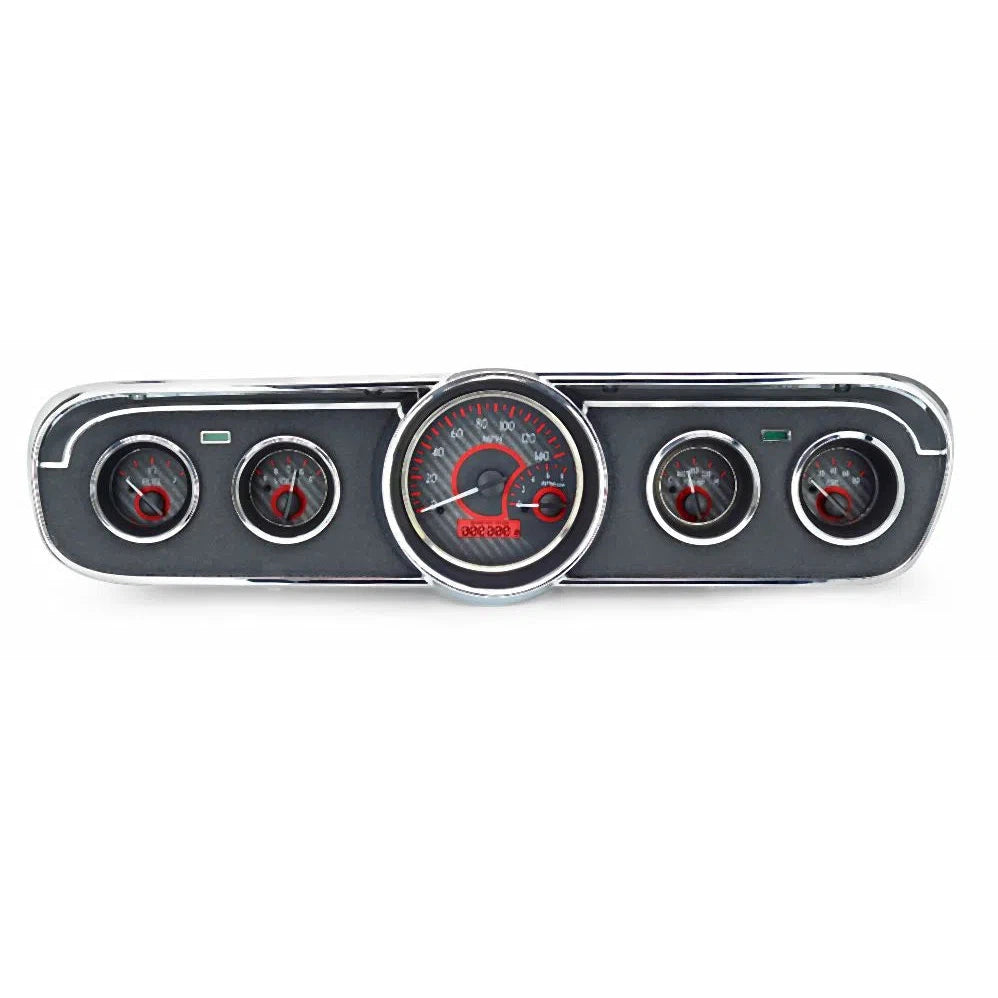 Dakota Digital 1965-1966 Ford Mustang VHX Gauge Kit VHX-65F-MUS-Carbon Fiber Gauge Kit with Red Display VHX-65F-MUS-C-R-Lionparts Powersports