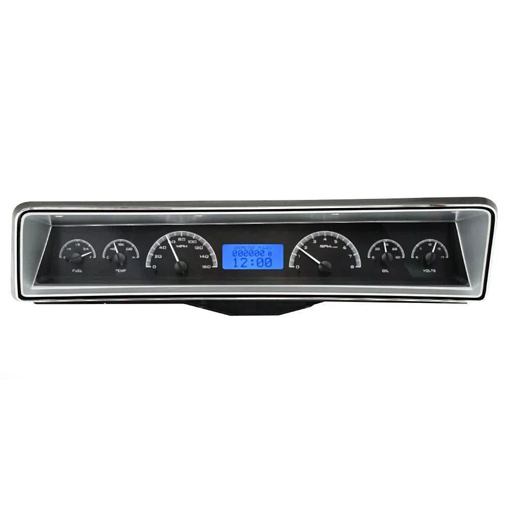 Dakota Digital 1966-1967 Chevrolet Nova VHX Gauge Kit VHX-66C-NOV-Black Panel Gauge Kit with Blue Display VHX-66C-NOV-K-B-Lionparts Powersports