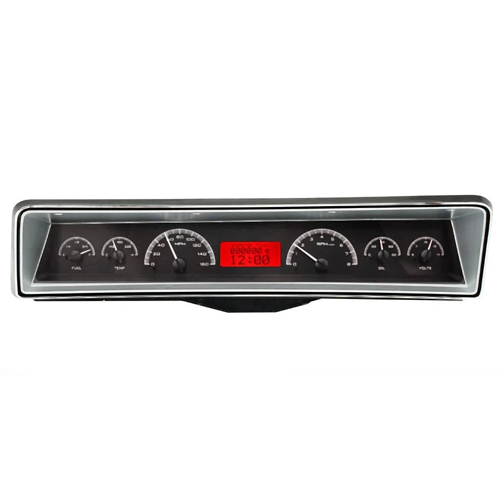 Dakota Digital 1966-1967 Chevrolet Nova VHX Gauge Kit VHX-66C-NOV-Black Panel Gauge Kit with Red Display VHX-66C-NOV-K-R-Lionparts Powersports