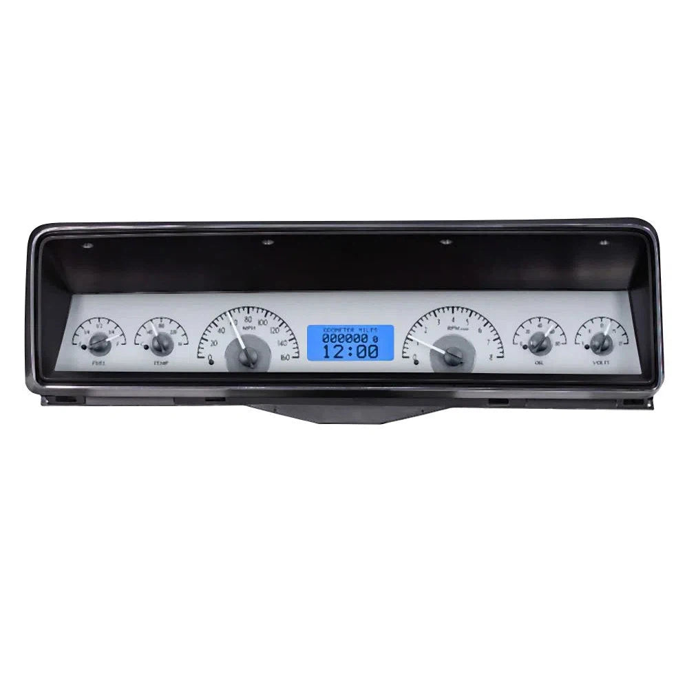 Dakota Digital 1966-1967 Chevrolet Nova VHX Gauge Kit VHX-66C-NOV-Silver Gauge Kit with Blue Display VHX-66C-NOV-S-B-Lionparts Powersports