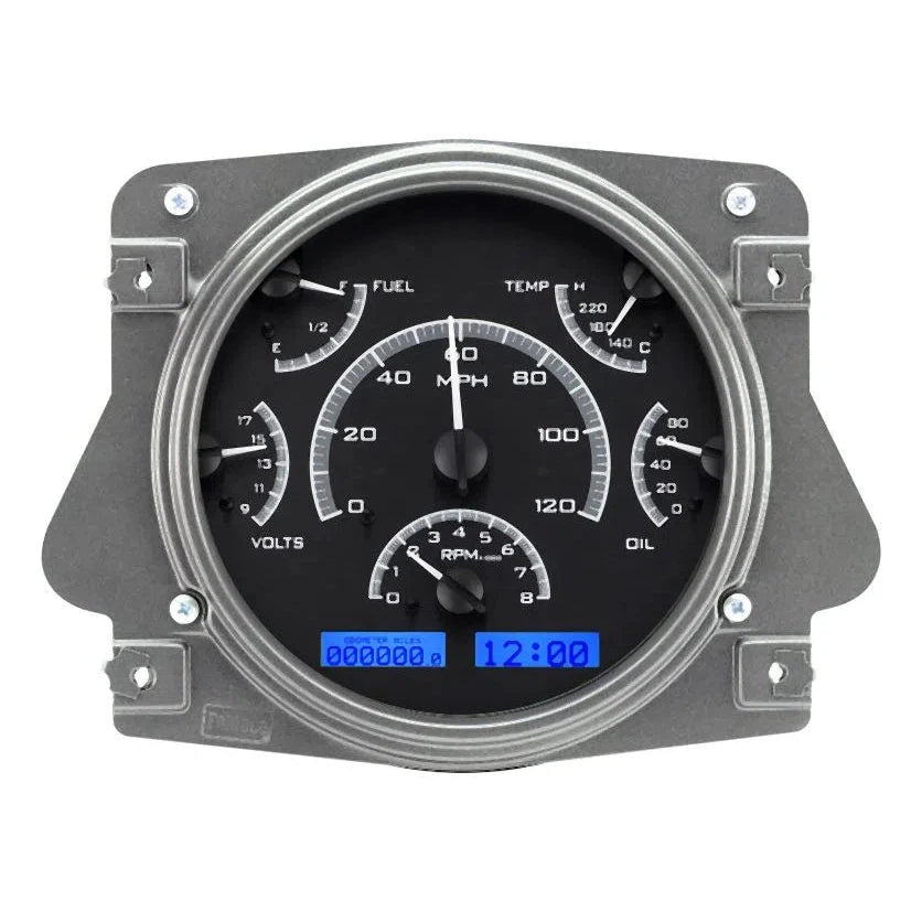 Dakota Digital 1966-1977 Ford VHX Gauge Kit VHX-66F-BRO-Black Panel Gauge Kit with Blue Display VHX-66F-BRO-K-B-Lionparts Powersports