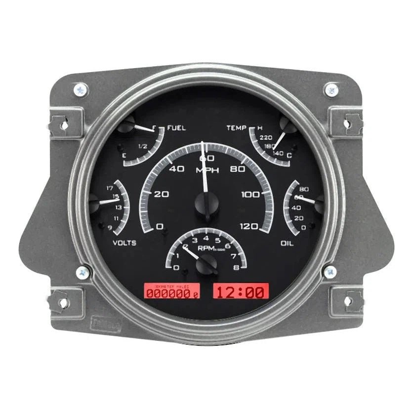 Dakota Digital 1966-1977 Ford VHX Gauge Kit VHX-66F-BRO-Black Panel Gauge Kit with Red Display VHX-66F-BRO-K-R-Lionparts Powersports