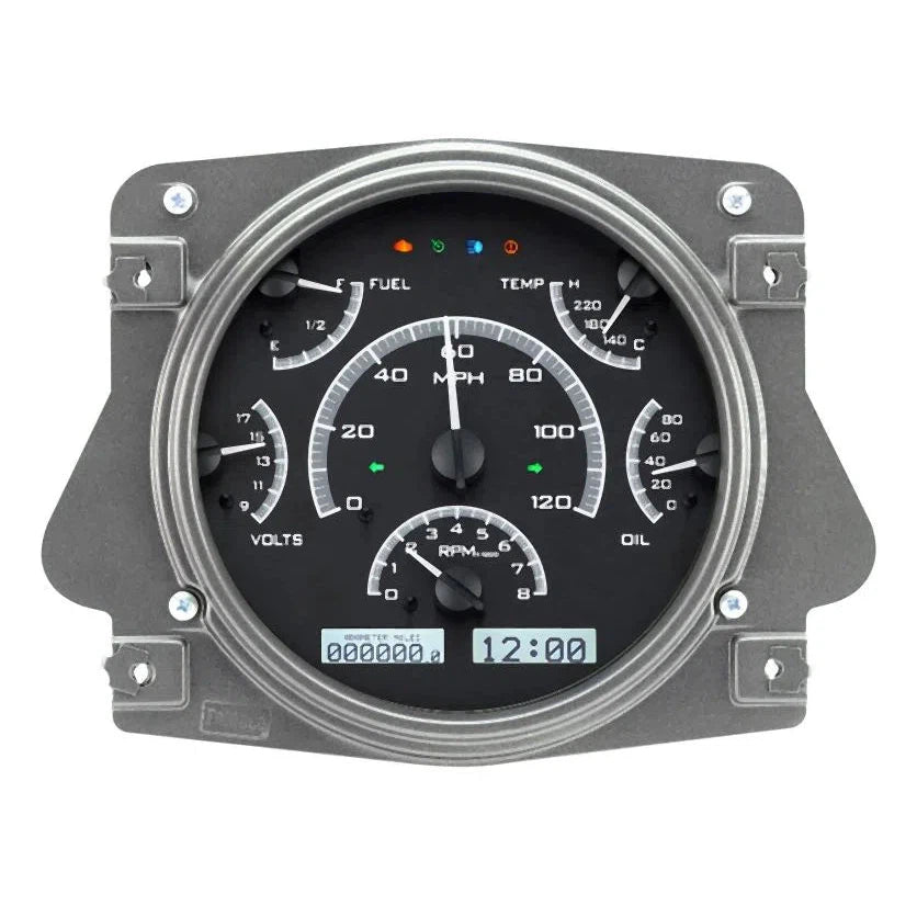 Dakota Digital 1966-1977 Ford VHX Gauge Kit VHX-66F-BRO-Black Panel Gauge Kit with White Display VHX-66F-BRO-K-W-Lionparts Powersports