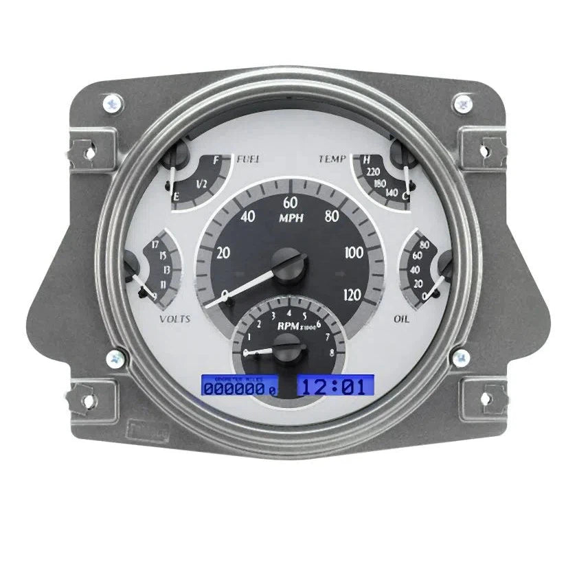 Dakota Digital 1966-1977 Ford VHX Gauge Kit VHX-66F-BRO-Silver Gauge Kit with Blue Display VHX-66F-BRO-S-B-Lionparts Powersports