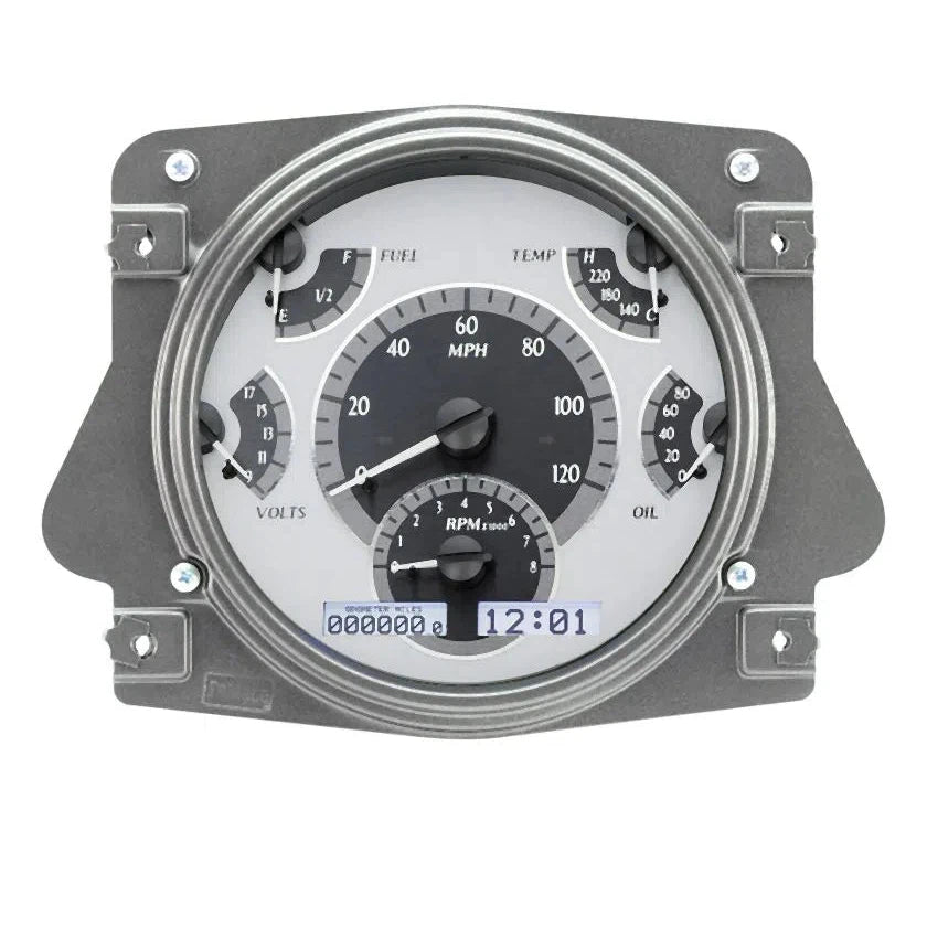 Dakota Digital 1966-1977 Ford VHX Gauge Kit VHX-66F-BRO-Silver Gauge Kit with White Display VHX-66F-BRO-S-W-Lionparts Powersports