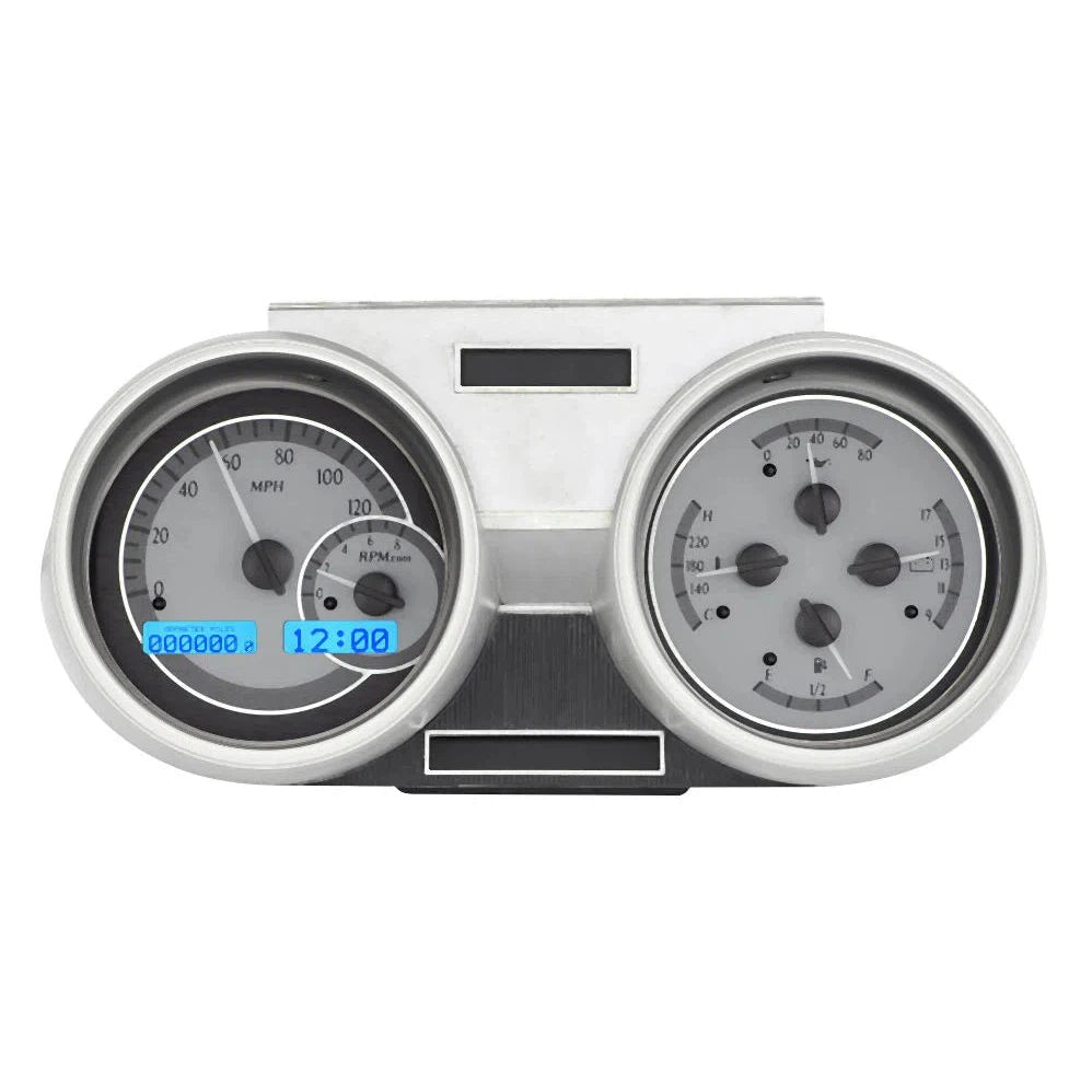 Dakota Digital 1966-1967 Oldsmobile Cutlass VHX Gauge Kit VHX-66O-CUT-Silver Gauge Kit with Blue Display VHX-66O-CUT-S-B-Lionparts Powersports