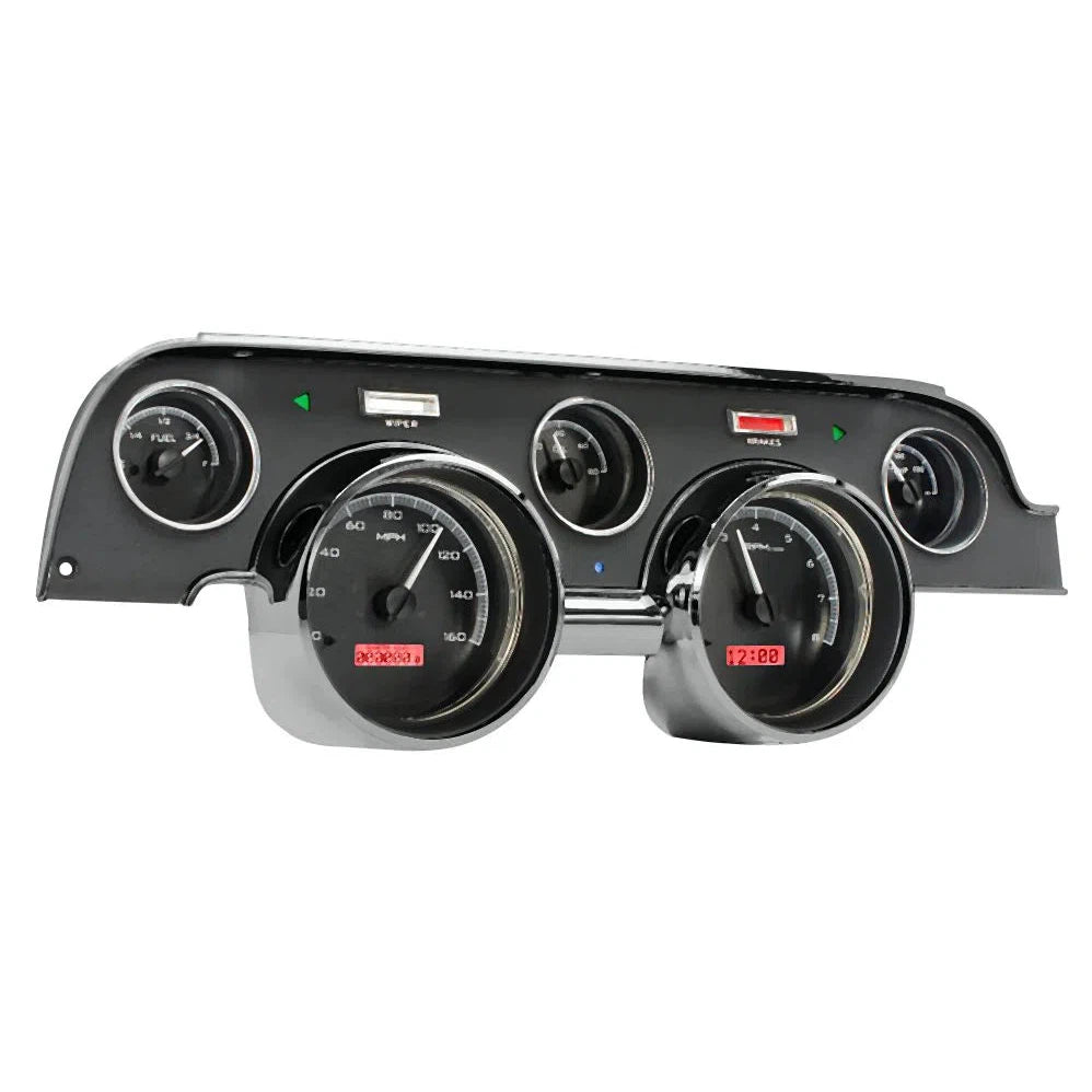 Dakota Digital 1967-1968 Ford Mustang VHX Gauge Kit VHX-67F-MUS-Black Panel Gauge Kit with Red Display VHX-67F-MUS-K-R-Lionparts Powersports