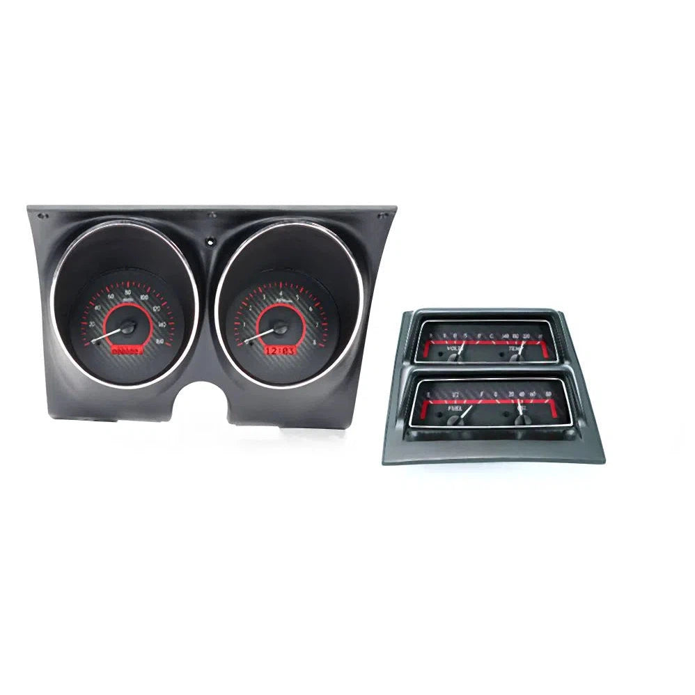 Dakota Digital 1968 Chevrolet Camaro VHX Gauge Kit VHX-68C-CAC-Carbon Fiber Gauge Kit with Red Display VHX-68C-CAC-C-R-Lionparts Powersports