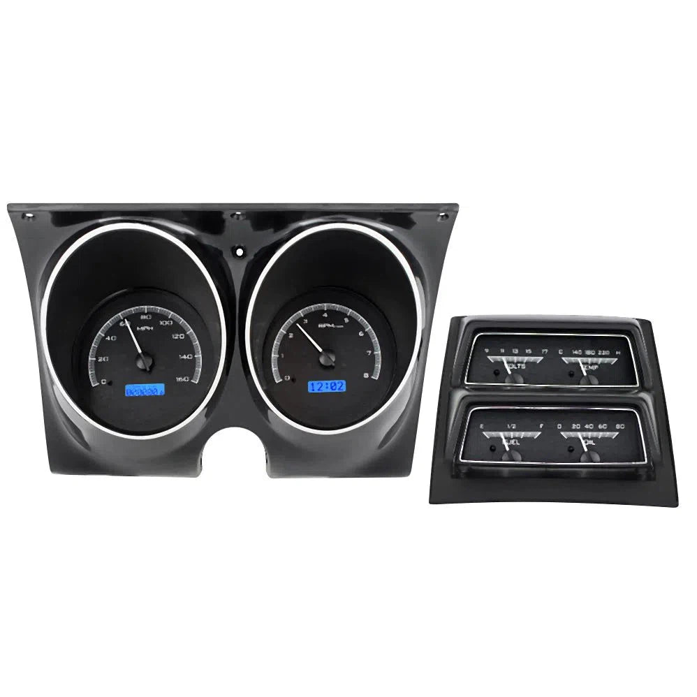 Dakota Digital 1968 Chevrolet Camaro VHX Gauge Kit VHX-68C-CAC-Black Panel Gauge Kit with Blue Display VHX-68C-CAC-K-B-Lionparts Powersports